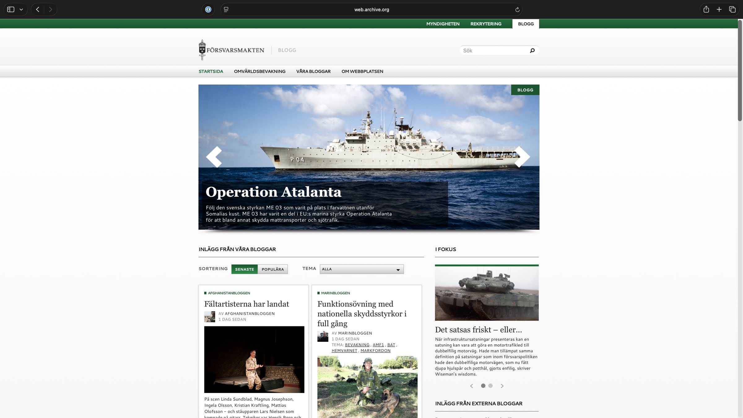 Försvarsmakten Blogg
