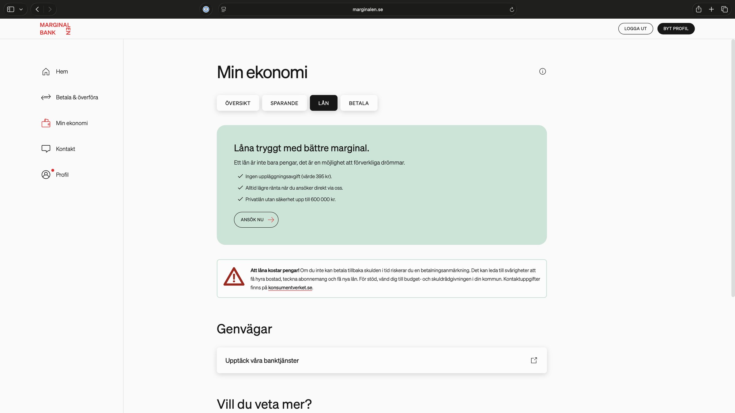 Marginalen Internet Bank detail 4