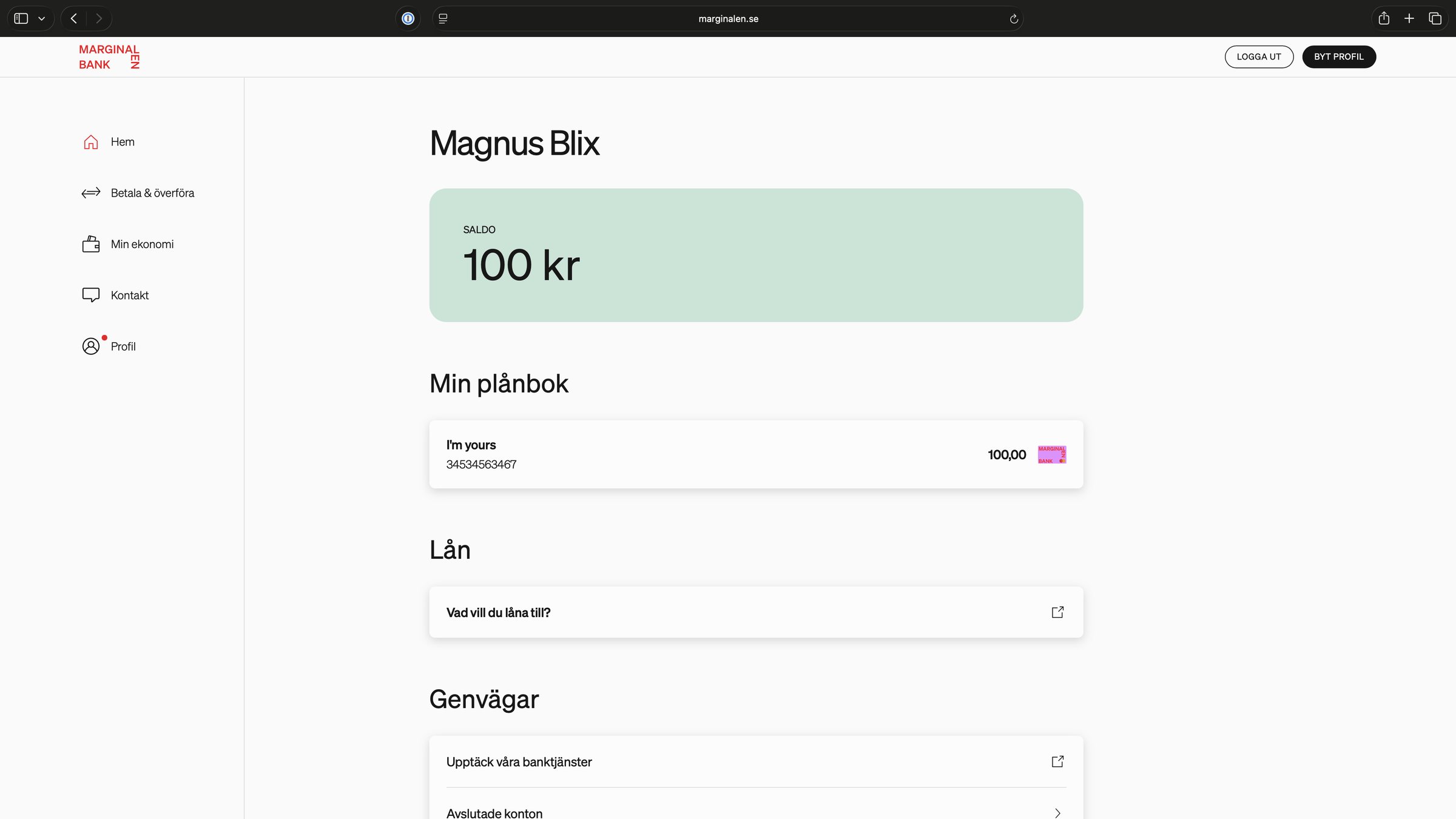 Marginalen Internet Bank detail 2